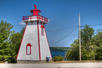 lighthouse on a lake