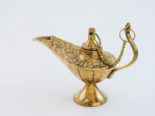 Fototapeta na wymiar Charming Genie Aladdin's Lamp