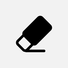 Eraser icon in solid style about text editor, use for website mobile app presentation