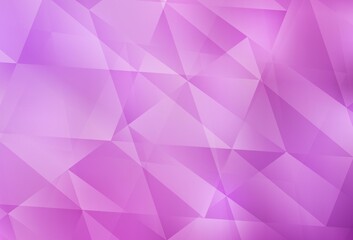 Obraz premium Light Pink vector triangle mosaic background.