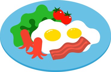 朝食　目玉焼き