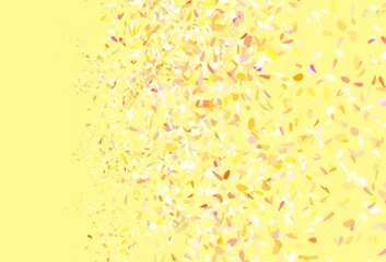 Obraz premium Light Red, Yellow vector abstract design with leaves.