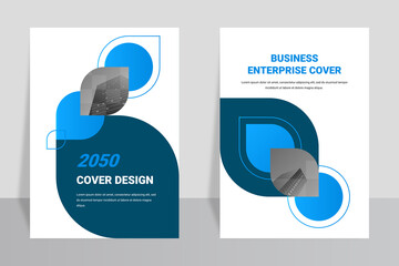Blue Enterprise A4 Cover Design Template