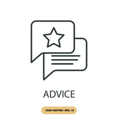 advice icons  symbol vector elements for infographic web