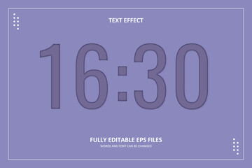 3D Purple Cut Out Texture Text Effect Template Editable