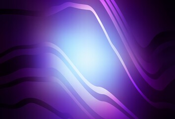 Dark Pink, Blue vector texture with bent lines.