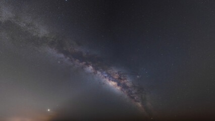 The Milky Way galaxy has stars on the background, the Milky Way's night sky is a galaxy with our solar system.