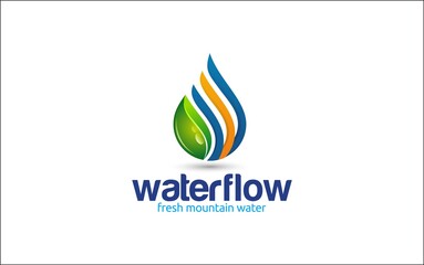 Illustration graphic vector of natural fresh mountain water logo design template