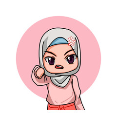 Cute Female Muslim Character