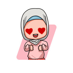 Cute Female Muslim Character