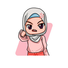 Cute Female Muslim Character