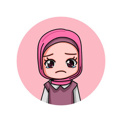 Cute Female Muslim Character.