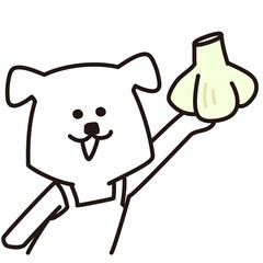 色加工ok いぬ素材No.144 にんにく