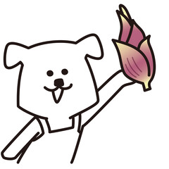 色加工ok いぬ素材No.143 みょうが