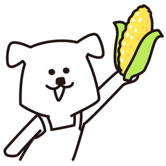 色加工ok いぬ素材No.145 とうもろこし