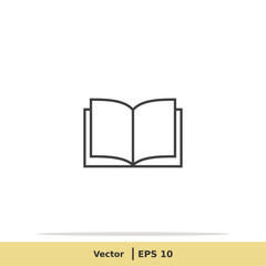 Book Icon. Library Symbol. Design Logo Template. Vector Icon EPS 10 Pixel Perfect