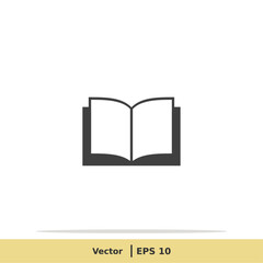 Book Icon. Library Symbol. Design Logo Template. Vector Icon EPS 10 Pixel Perfect