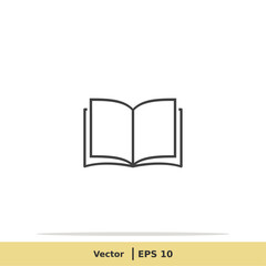 Book Icon. Library Symbol. Design Logo Template. Vector Icon EPS 10 Pixel Perfect