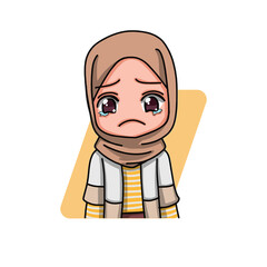 Cute Female Muslim Character.