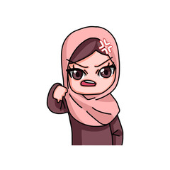 Obraz premium Cute Female Muslim Character.