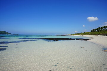 clear water and rocks and island