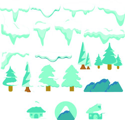 Winter Themed Illustration Set