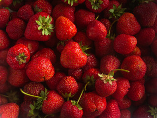 strawberries in a market