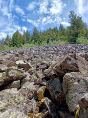 rocks in the mountains
