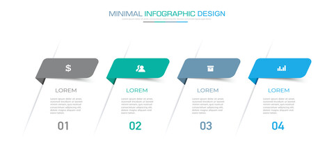 Fototapeta Business infographic template  with icon ,vector design illustration obraz