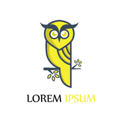 owl logo and symbol vector