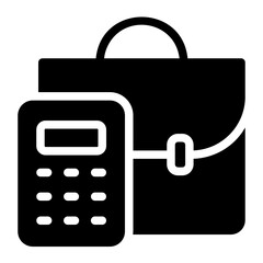 accounting glyph icon