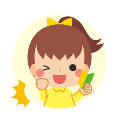 ガッツポーズでやる気満々の小さな男の子と集中線の漫画風背景 Hustle Wall Mural Hust ぽこたぽこ