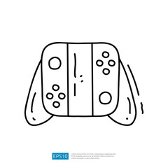 game pad controller doodle icon