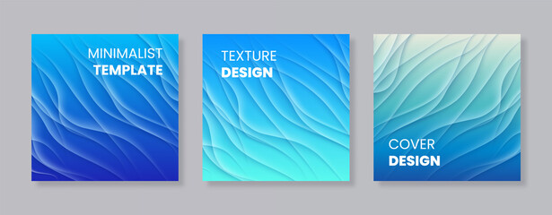 Dynamic wavy light and shadow texture background with blue and yellow summer gradient colours design