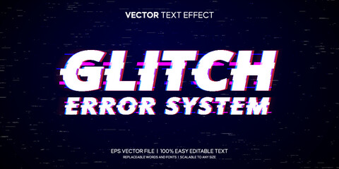 modern glitch editable trendy text effect
