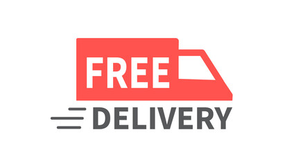 Free delivery truck icon. Fast shipping. Design for website and mobile apps. Vector illustration.