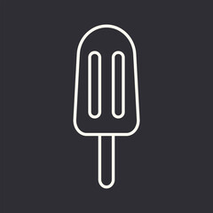 Ice cream simple vector illustration. Food dessert icon in flat style