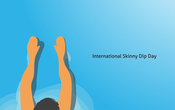 Vector illustration on the theme of International Skinny Dip Day