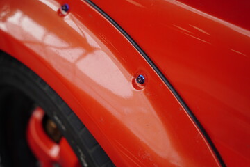 Obraz na płótnie Canvas Race car's front fender design 