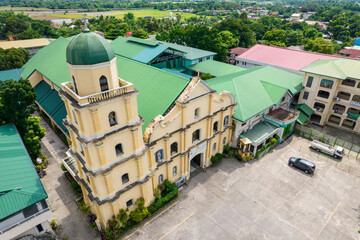 Alaminos, Pangasinan, Philippines - Aerial of the Saint Joseph the Patriarch Cathedral Parish in...