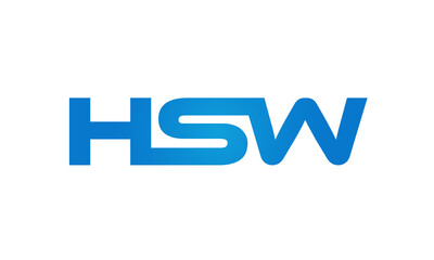 Connected HSW Letters logo Design Linked Chain logo Concept

