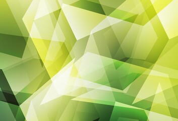 Light Green, Yellow vector abstract mosaic background.