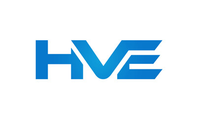 Connected HVE Letters logo Design Linked Chain logo Concept

