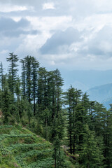 Shimla cityscape aerial view a scenic hill station in the Himalayas at Himachal Pradesh