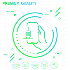 Baggage icon illustration - modern design.