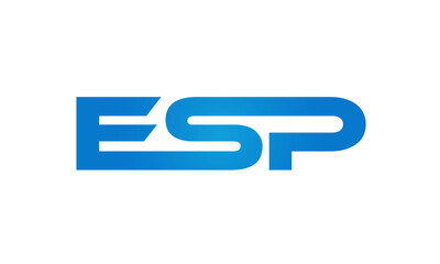 Connected ESP Letters logo Design Linked Chain logo Concept