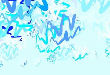 Light BLUE vector template with bent lines.