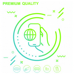 Globe icon illustration - modern design.