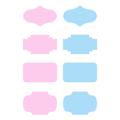 Wedding Luxury Design Symmetry Ornamental Frames, Labels isolated On White