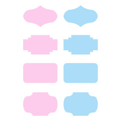 Wedding Luxury Design Symmetry Ornamental Frames, Labels isolated On White